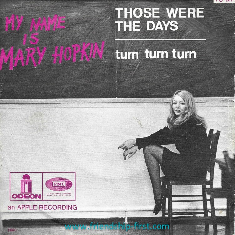 Disque 45 Tours Mary Hopkin / My Name is Mary Hopkin (1968)