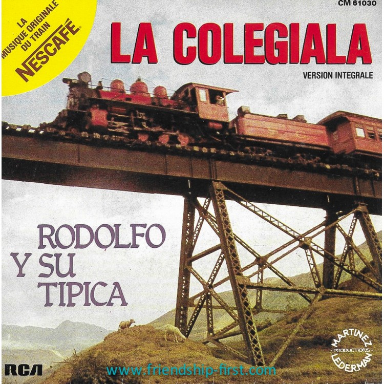 Disque 45 Tours Rodolfo y su Tipica / La Colegiala (1982)