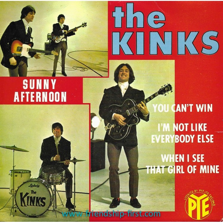 Disque 45 Tours The Kinks / Sunny Afternoon (1966)