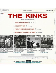 Disque 45 Tours The Kinks / Sunny Afternoon (1966) verso