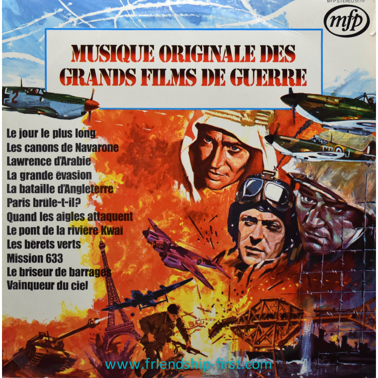 Disque 33 Tours de Geoff Love & son orchestre / Musique originale des grands films de guerre (1971)