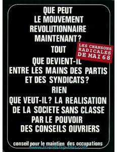 DIVERS ARTISTES / POUR EN FINIR AVEC LE TRAVAIL - LES CHANSONS RADICALES DE MAI 68