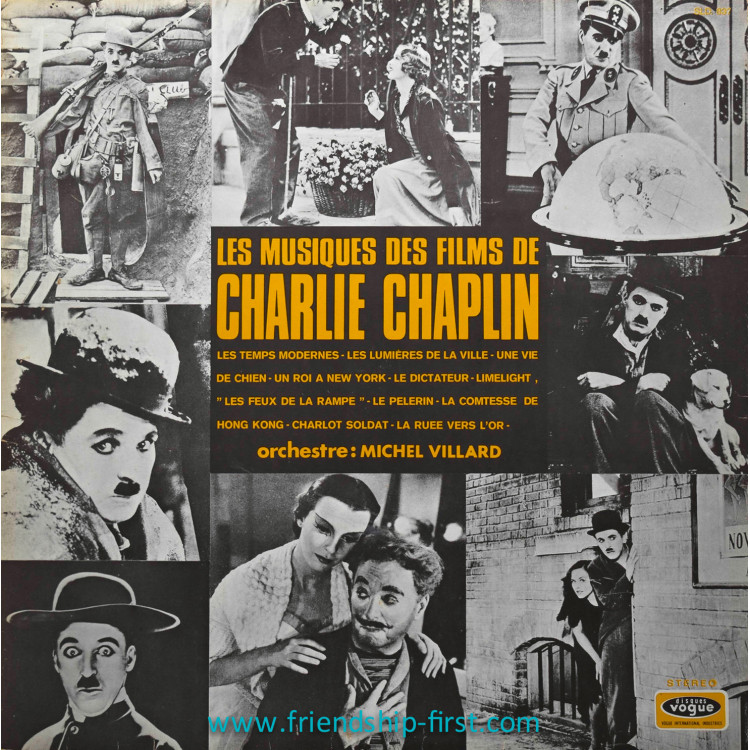 michel villard & son orchestre les musiques des films de charlie chaplin 33 Tours 1972