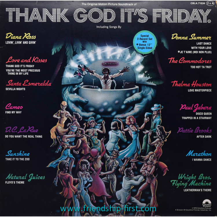 dAlbum 3 disques 33 Tours divers artistes / Thank God It's Friday (B.O. du film de R. Klane) (1978)