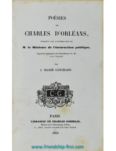 j marie guichard poesies de charles d'orleans LIVRE page de garde 1842