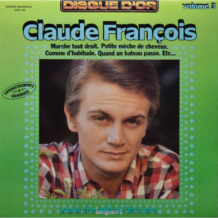 Disque 33 Tours Claude François / Disque d'or volume 3 Impact (1974)