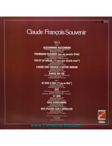 Disque 33 Tours Claude François / Souvenir Vol.2 (1978) verso