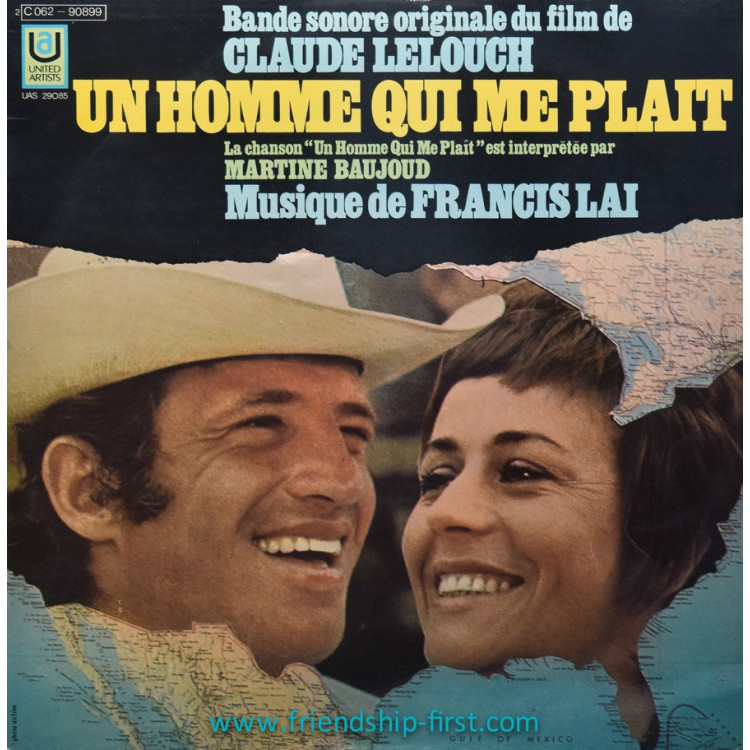 Disque 33 Tours Francis Lai / Un homme qui me plait (B.O. du film de C. Lelouch) (1969)