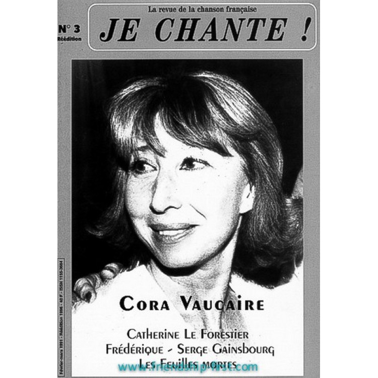 Je Chante ! N°3 Cora Vaucaire Magazine février 1991