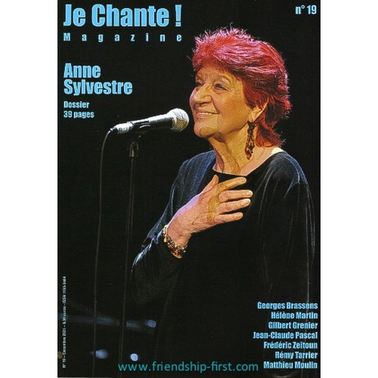 Je Chante ! Magazine N°19 Anne Sylvestre janvier 2022