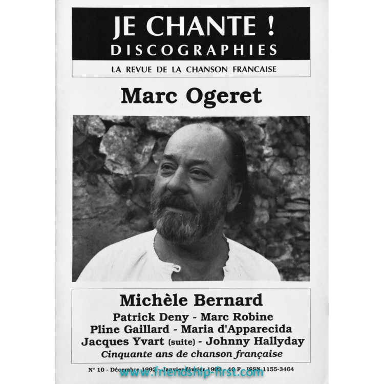 Je Chante ! N°10 Marc Ogeret décembre 1993