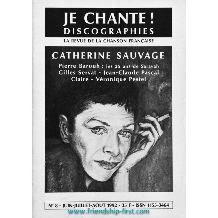Je Chante ! N° 8 Catherine Sauvage août 1992