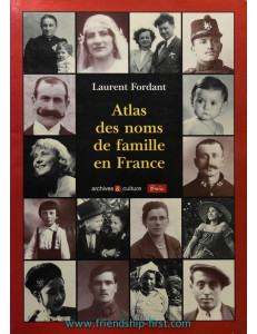 Livre Laurent Fordant Atlas des noms de famille en France 1999