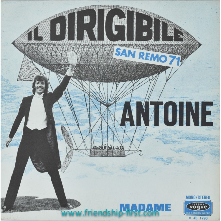 Disque 45 Tours Antoine / Il dirigibile (1971) (Italie)
