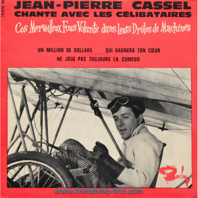 Disque 45 Tours Jean- Pierre Cassel / Ces merveilleux fous volants (1965)