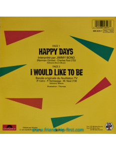 Disque 45 Tours Jimmy Bono / Happy Days (1987)