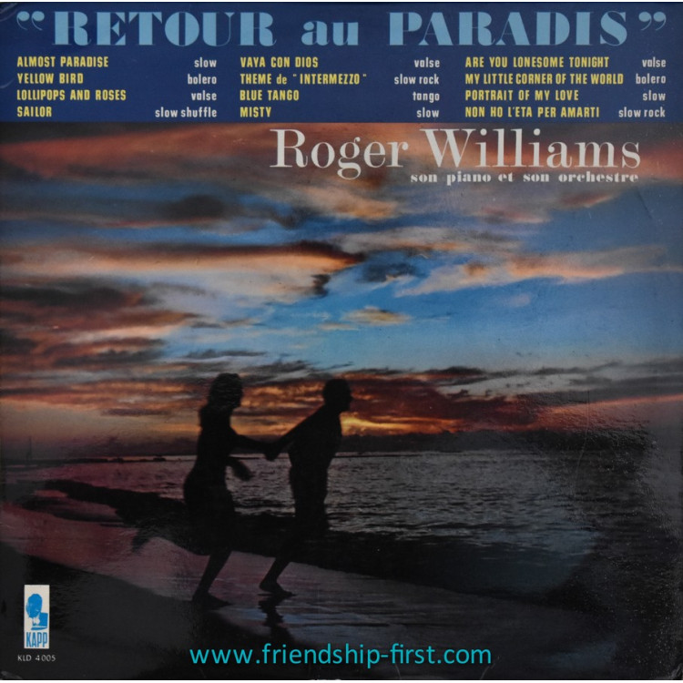 Disque 33 Tours Roger Williams / Retour au paradis (1964)