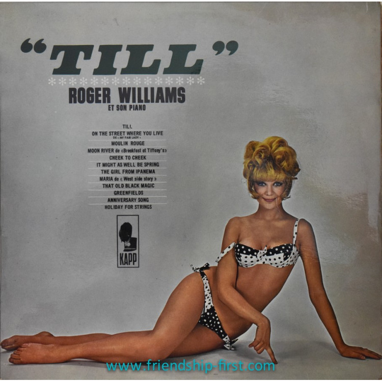 Disque 33 Tours Roger Williams et son piano / Till (1965)