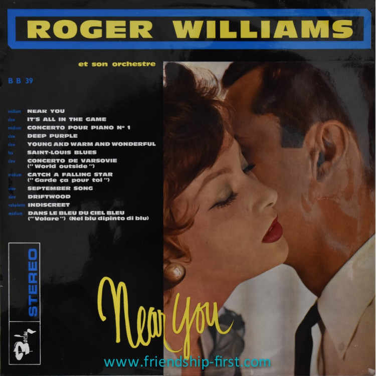Disque 33 Tours Roger Williams et son orchestre / Near You (1960) (France)