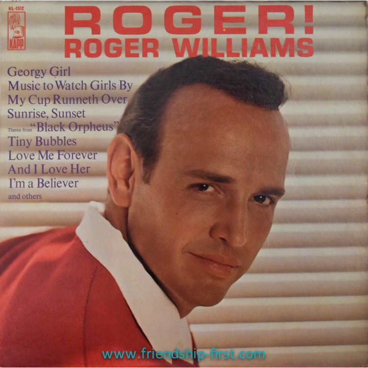 Disque 33 Tours Roger Williams / Roger! (USA) (1967)
