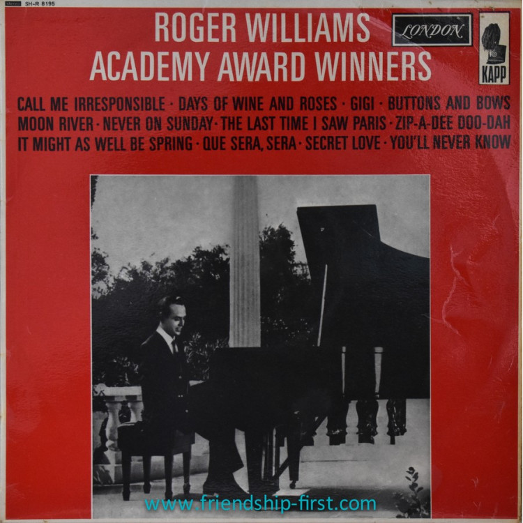 Disque 33 Tours Roger Williams / Academy Award Winners (U-K) (1964)