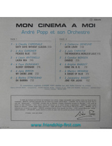 Disque 33 Tours André Popp et son orchestre / Mon cinéma à moi (1974)
