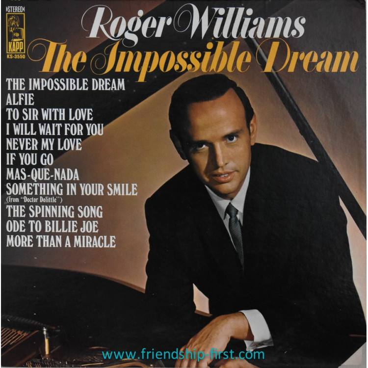 Disque 33 Tours Roger Williams / The Impossible Dreams (1968)