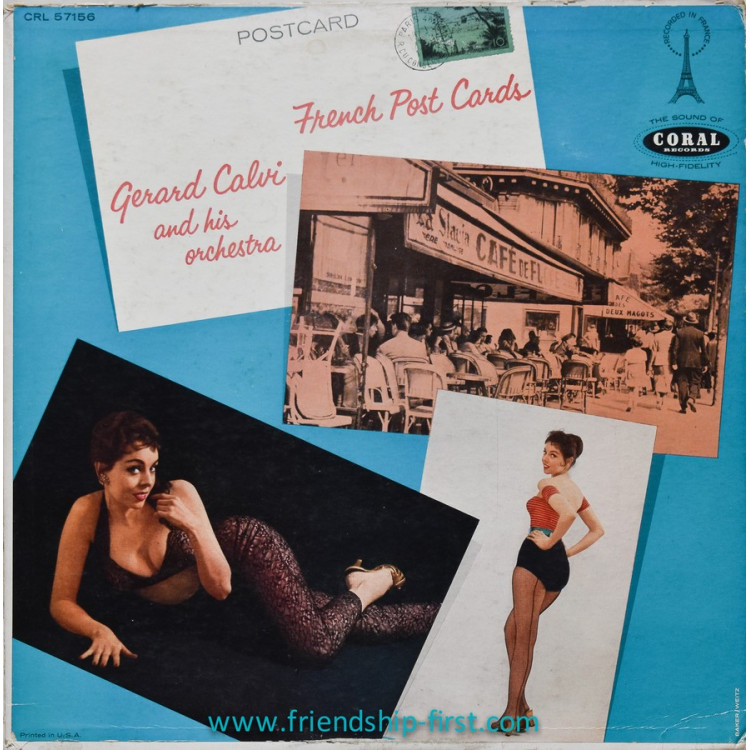 Disque 33 Tours Gérard Calvi And His  Orchestra / French Post Cards (1957)