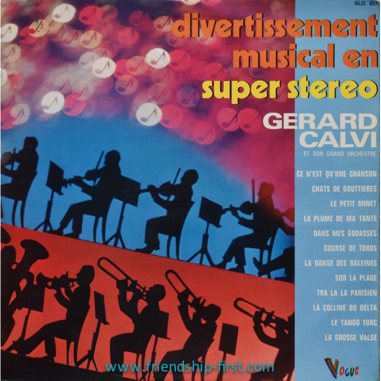 Disque 33 Tours Gérard Calvi et son grand orchestre / Divertissement musical en super stéréo (1973)