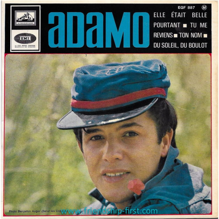 Disque 45 Tours Adamo / Elle était belle pourtant (1966)
