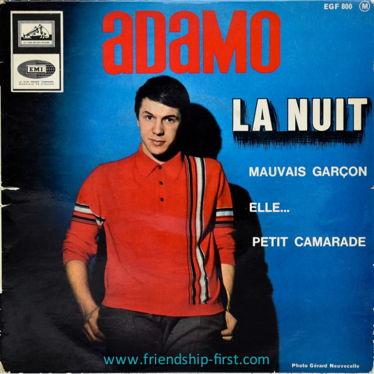 Disque 45 Tours Adamo / La nuit (1965)