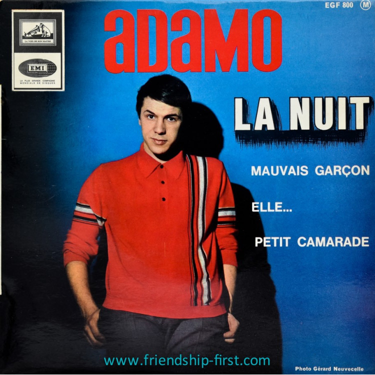 Disque 45 Tours Adamo / La nuit (1965)