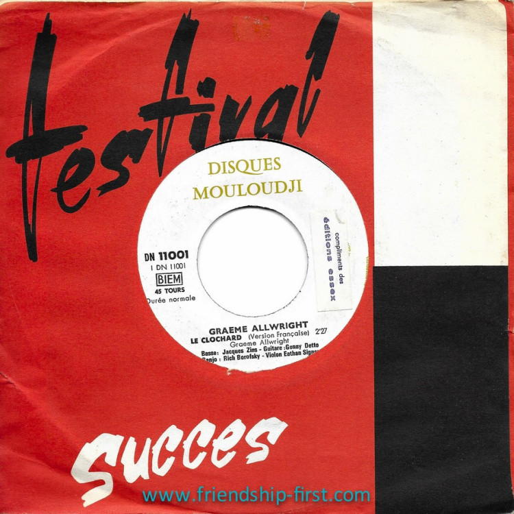 Disque 45 Tours Jukebox Graeme Allwright / Le clochard (1965)