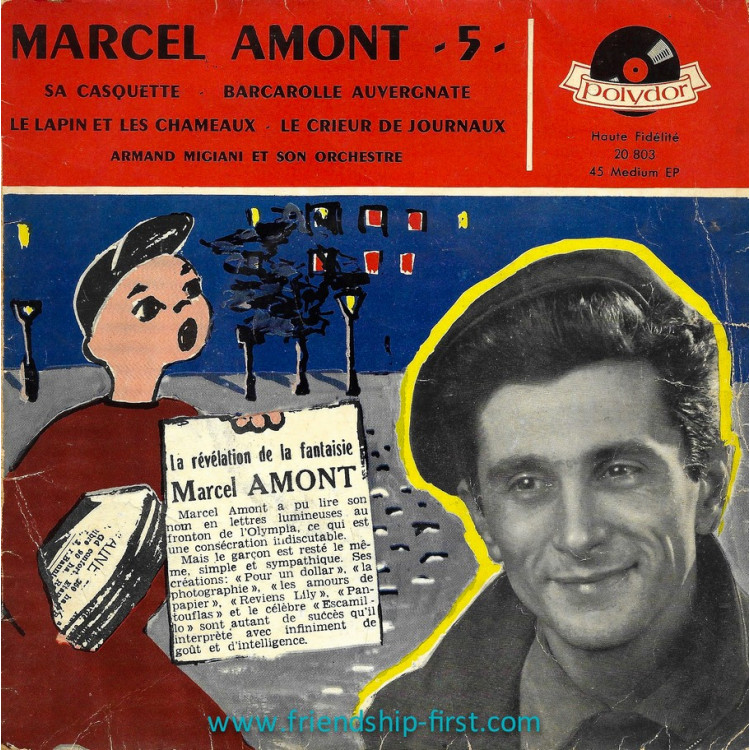 Disque 45 Tours Marcel Amont / Marcel Amont - 5 (1957)