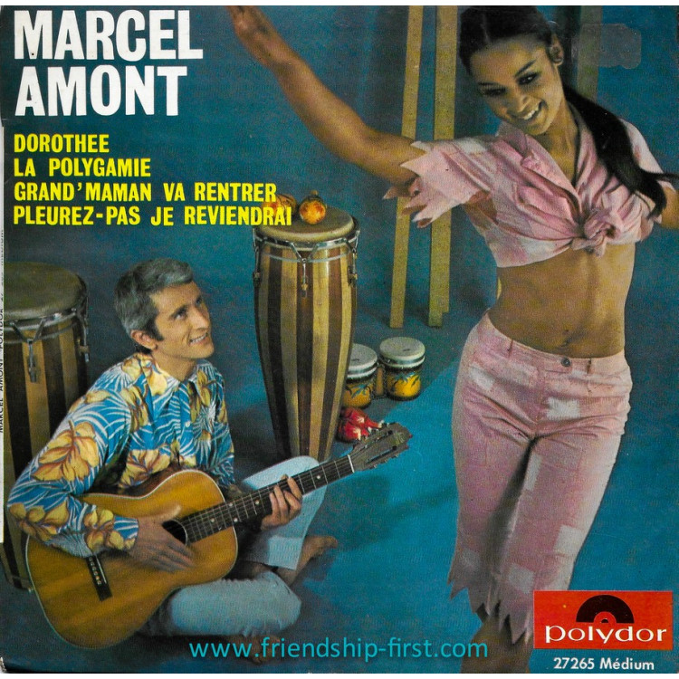 Disque 45 Tours Marcel Amont / La polygamie (1966)