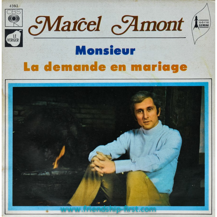 Disque 45 Tours Marcel Amont / Monsieur (1969)