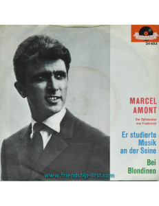 Disque 45 Tours Promo Marcel Amont / Er studierte Musik der Seine (1961) Allemagne