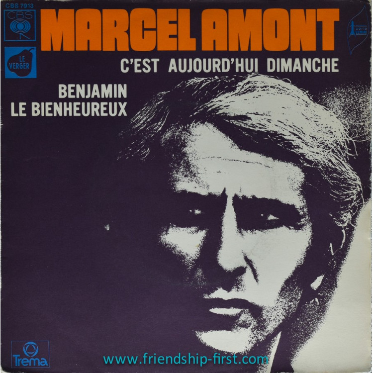 Disque 45 Tours Marcel Amont / C'est aujourd'hui dimanche (1972) Pochette N°2